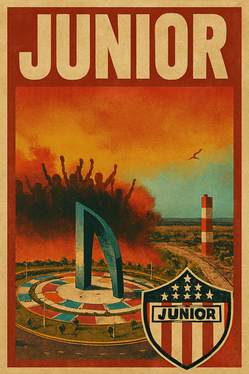 Camiseta Junior de Barranquilla- Estilo Vintage