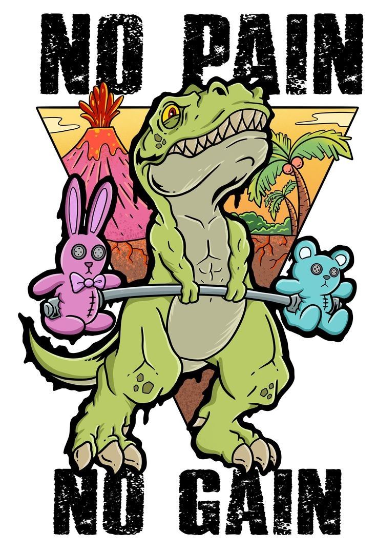 Camisetas de Gym / Fitness (NO PAIN NO GAIN) - Image 2