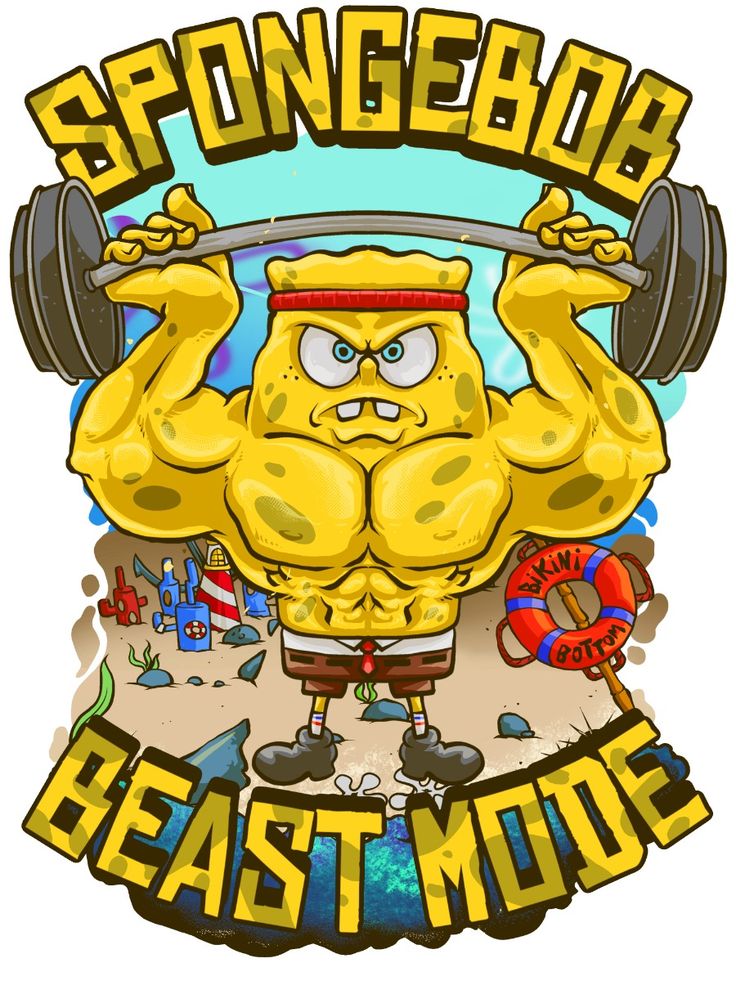 Camisetas de Gym / Fitness (BOB ESPONJA MODO BESTIA) - Image 3
