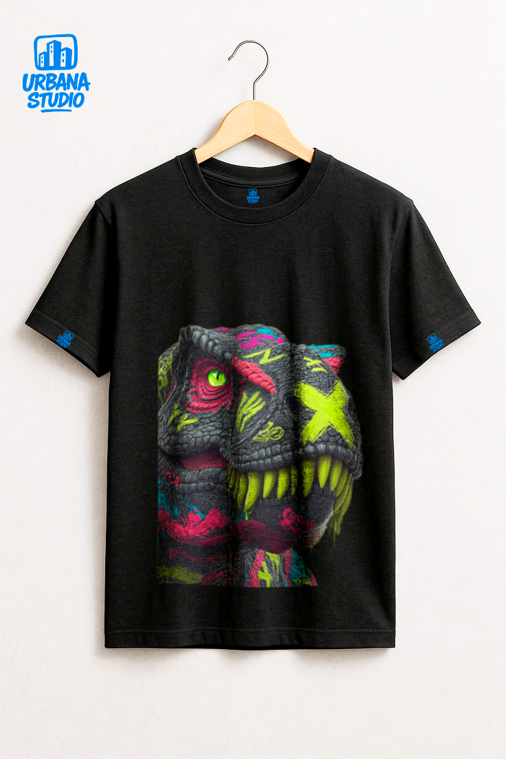 CAMISETA NEGRA DINOSAURIO